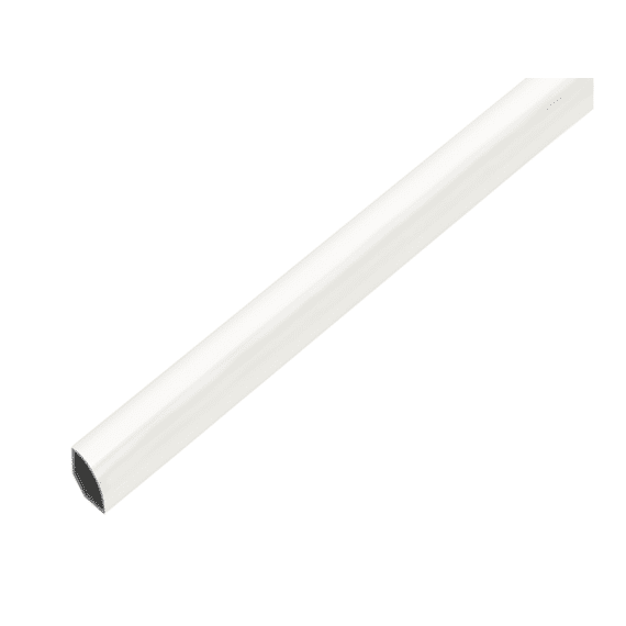 Tube 1/4 Rond PVC Wit  15x15 2.6m