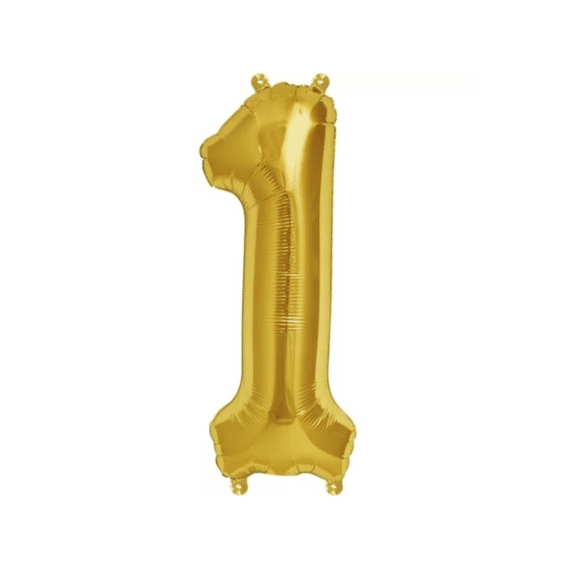 Folie Ballon 1 Goud 100 Cm