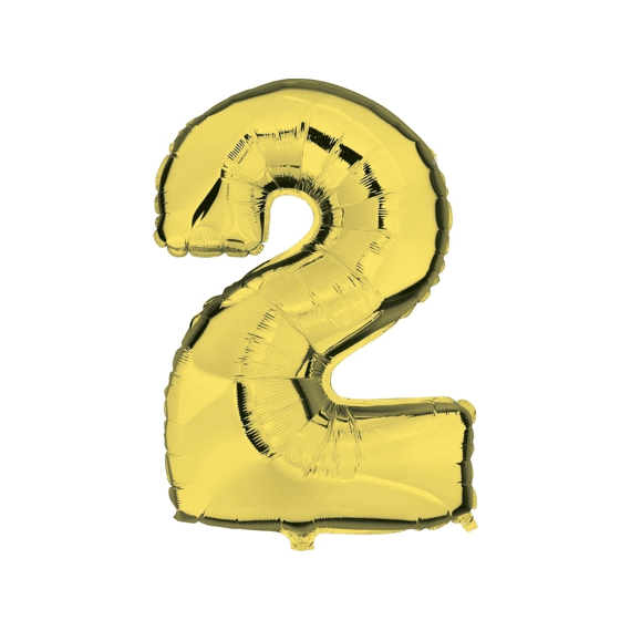 Folie Ballon 2 Goud 100 Cm