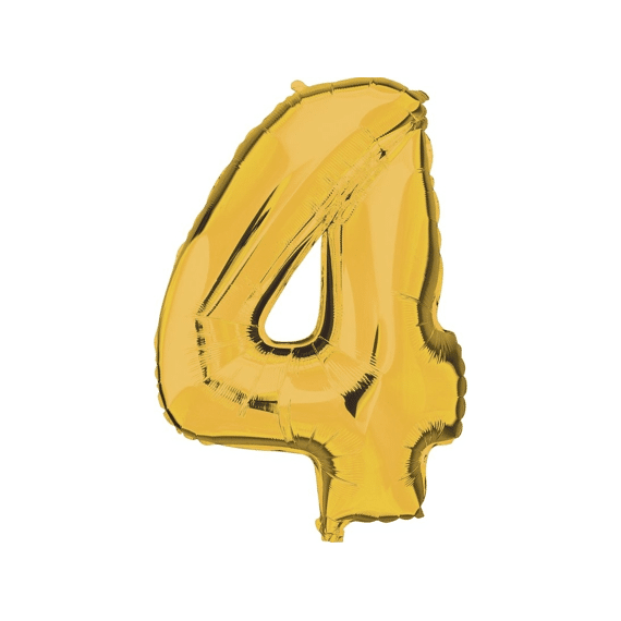 Folie Ballon 4 Goud 100 Cm