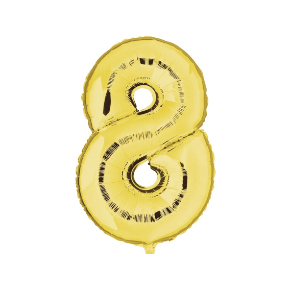 Folie Ballon 8 Goud 100 Cm