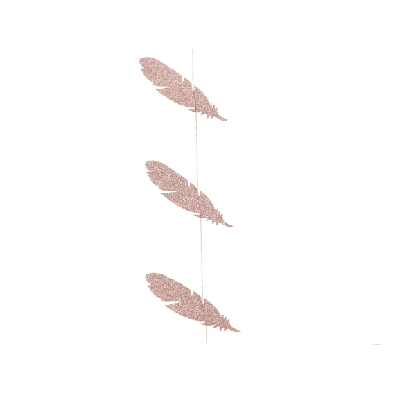 Pvc Garland Feathers Copper 2X7.5X150Cm