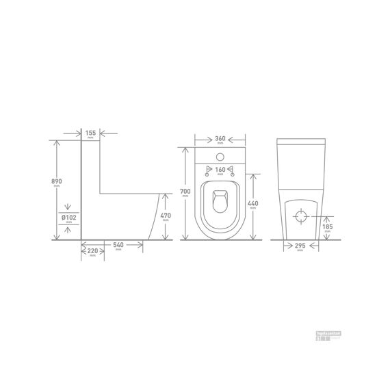 Wc  X-Comfort Verhoogde Papdoos