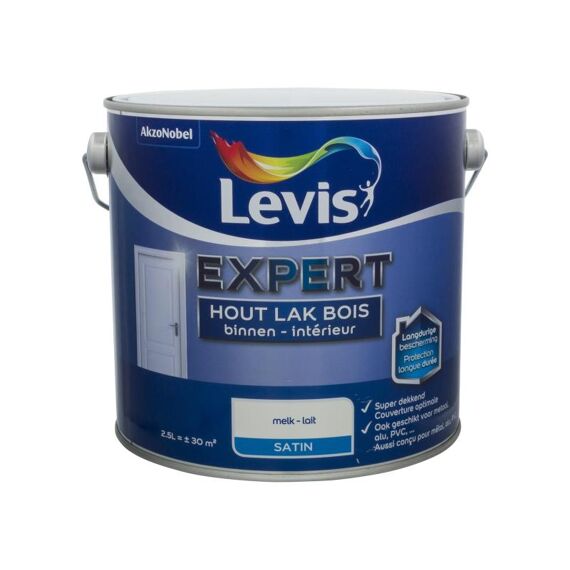 Levis Expert Houtlak Binnen Sat 2,5L Melk