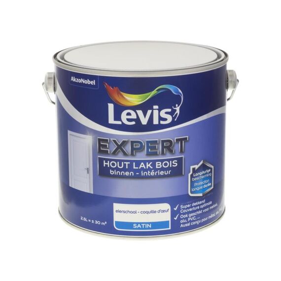 Levis Expert Houtlak Binnen Sat 2,5L Eiersch.