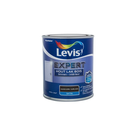 Levis Expert Houtlak Binnen Satin 0,75L Zwarte Truffel