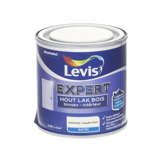 Levis Expert Houtlak Binnen Sat 0,25L Eiersch.