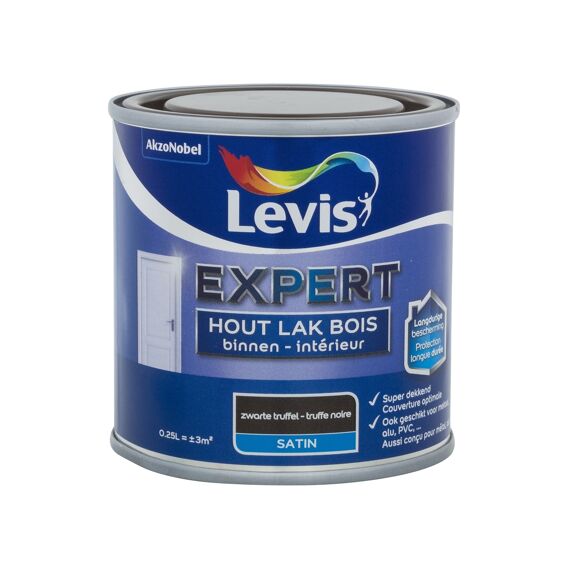 Levis Expert Houtlak Binnen Satin 0,25L Zwarte Truffel