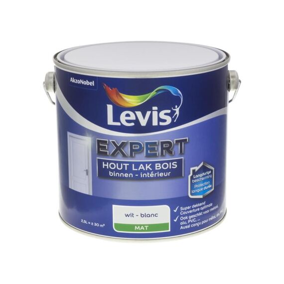 Levis Expert Houtlak Binnen Mat 2,5L Wit