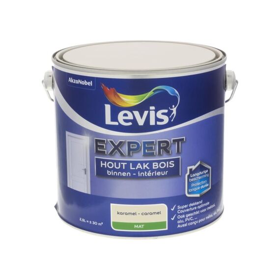 Levis Expert Houtlak Binnen Mat 2,5L Karamel