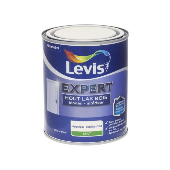 Levis Expert Houtlak Binnen Mat 0,75L Eiersch.