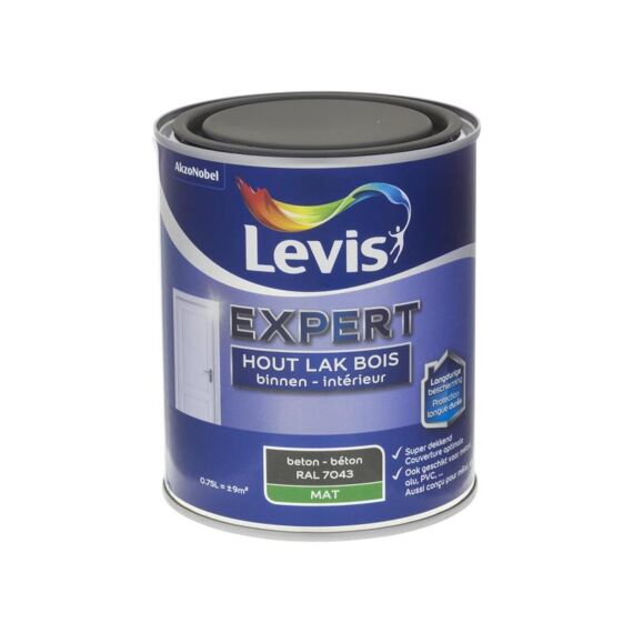 Levis Expert Houtlak Binnen Mat 0,75L Beton