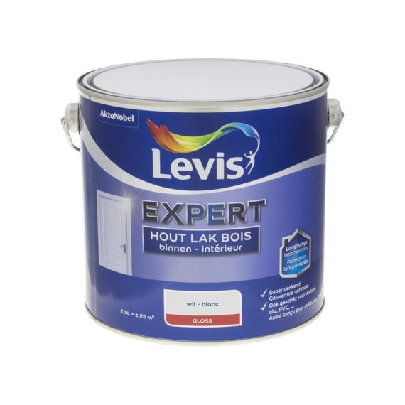 Levis Expert Houtlak Binnen High Gl. 2,5L Wit