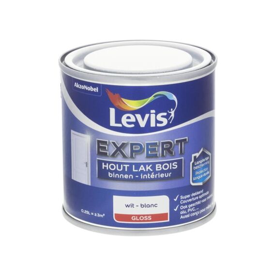 Levis Expert Houtlak Binnen High Gl. 0,25L Wit