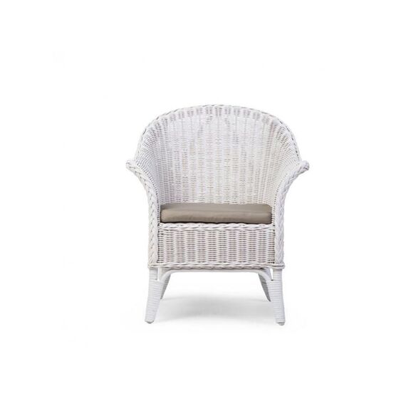 Mimo Kid Wicker Chair White + Cushion