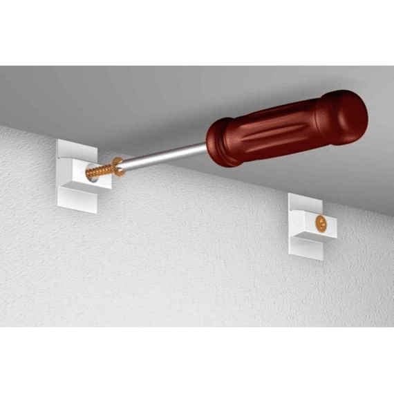 Service Set Wit-6x Clips/6 Schroeven/6 Pluggen/2 Eindkap/1 Hoekverbind.
