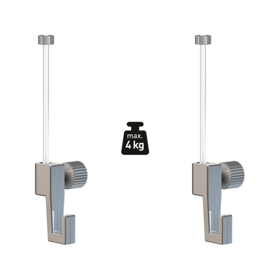 2x Mini Haak 4 Kg + 2mm Perlon - 150 Cm