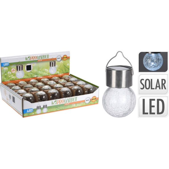 Solar Glazen Bol Rvs Dia 6cm