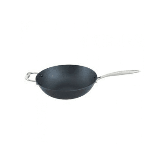 Point-Virgule Pan-A-Moi Gietijzeren Wok Met Excalibur Coating D30Cm