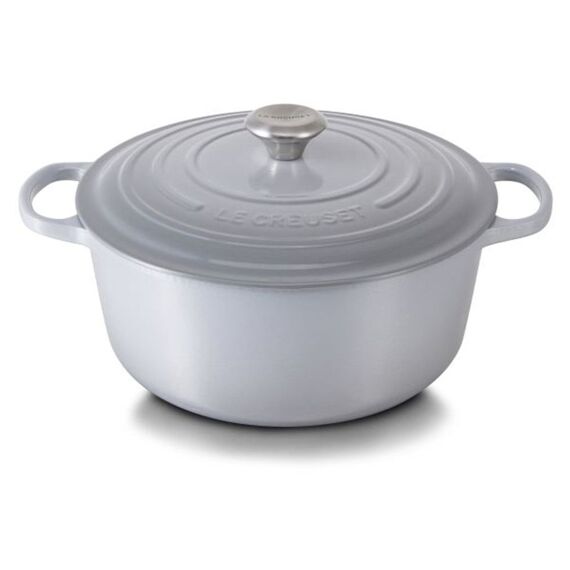 Le Creuset Ronde Braad-/Stoofpan 20Cm Mist Grijs Rvs Knop