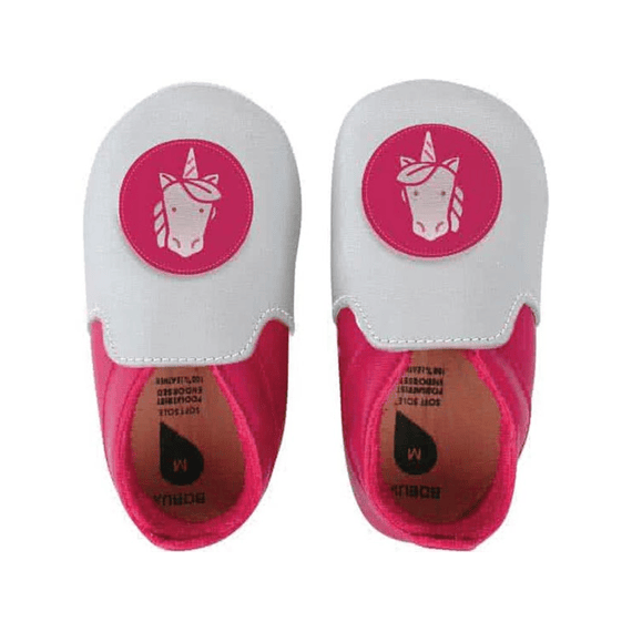 Bobux Silver And Fuchsia Unicorn Loafer Small