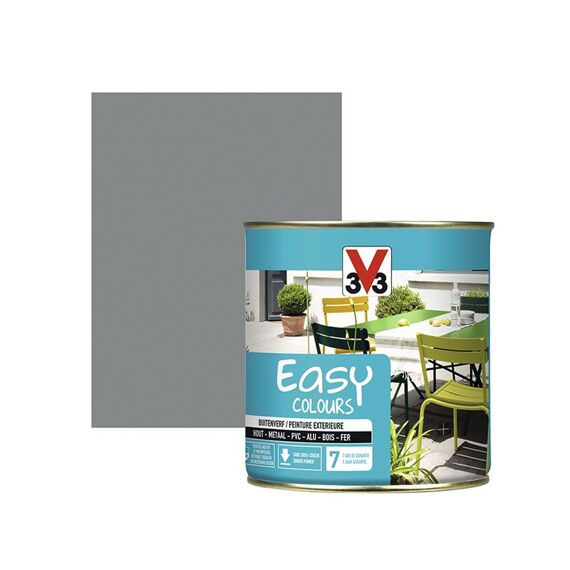 V33 Verf Easy Colours 0,5L Satijn Steengrijs