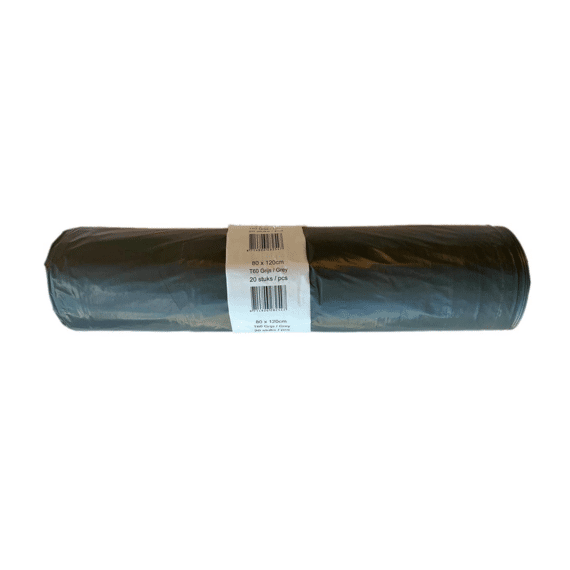 LDPE Afvalzakken Rol 60x90cm T50 Grijs 20st