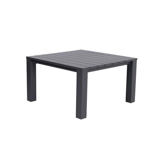 Cube Lounge/Dining Tafel 120X120Xh68Cm Aluminium Carbon Black/ Kussen Reflex Black