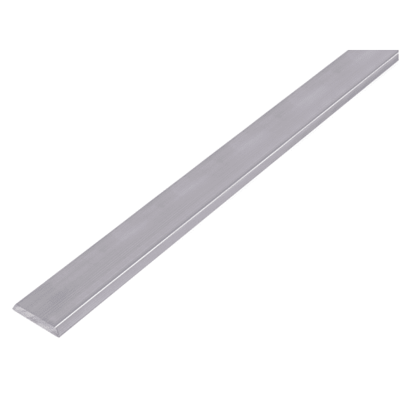 Afdeklijst Afgeronde Kanten Aluminium Natuur 25x4/1