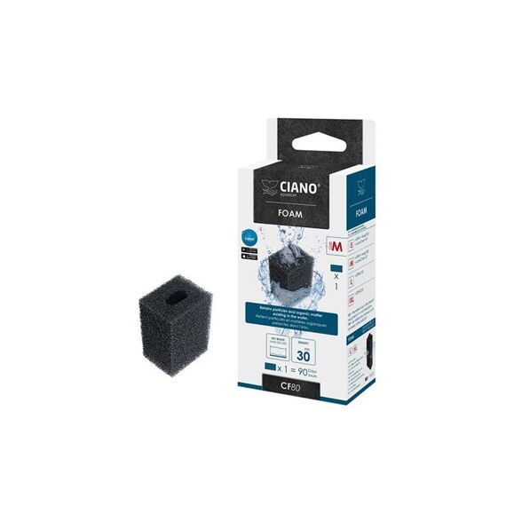 Ciano Foam Medium 1St 4,5X3,5X7,5Cm Zwart