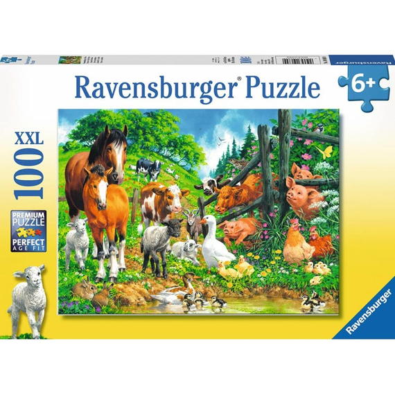 Ravensburger Puzzel 100 Stuks Xxl Dierenbijeenkomst