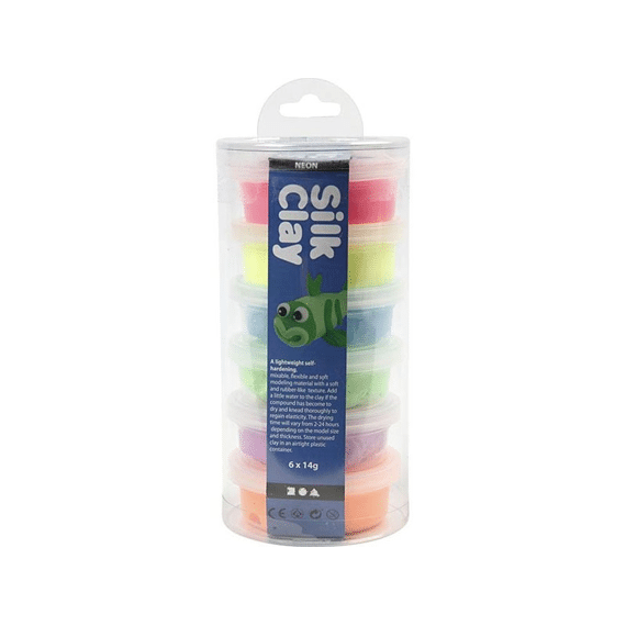 Silk Clay 6 Kleuren Neon