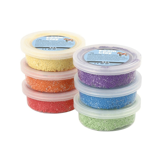 Foam Clay 6 Kleuren Metallic