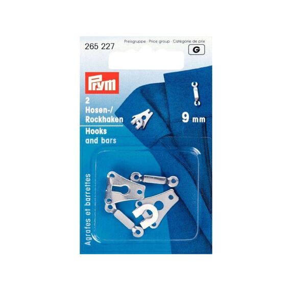 Broek-En Rokhaken 9Mm Zilver 2St.