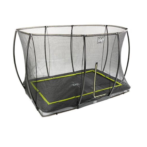 EXIT Silhouette Ingraaf Trampoline + Safetynet Rect. 244X366Cm Black