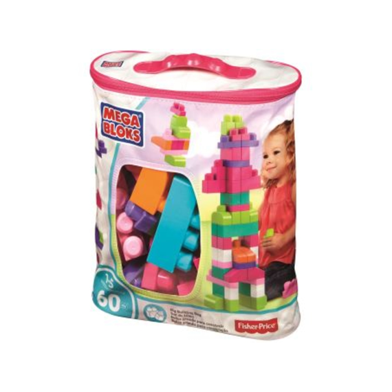Mega Bloks First Builders Grote Bouwtas 60 Blokken Roze