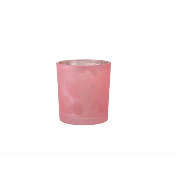 Theelichtglas Veren Roze D7Xh8Cm