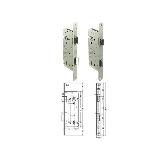 Insteekdeurslot Omlegb.  Epoxi 50X110Mm