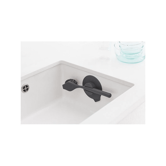 Brabantia Zink Side Afwasborstel Met Zuignaphouder Dark Grey