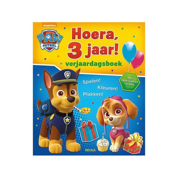 Paw Patrol Hoera 3 Jaar Verjaardagsboek