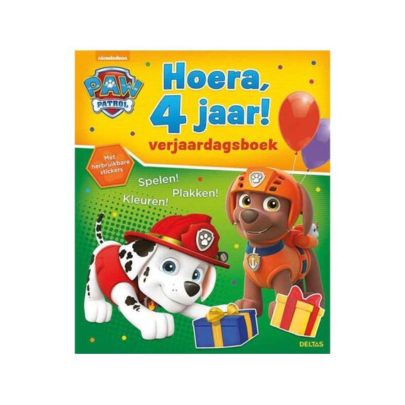 Paw Patrol Hoera 4 Jaar Verjaardagsboek