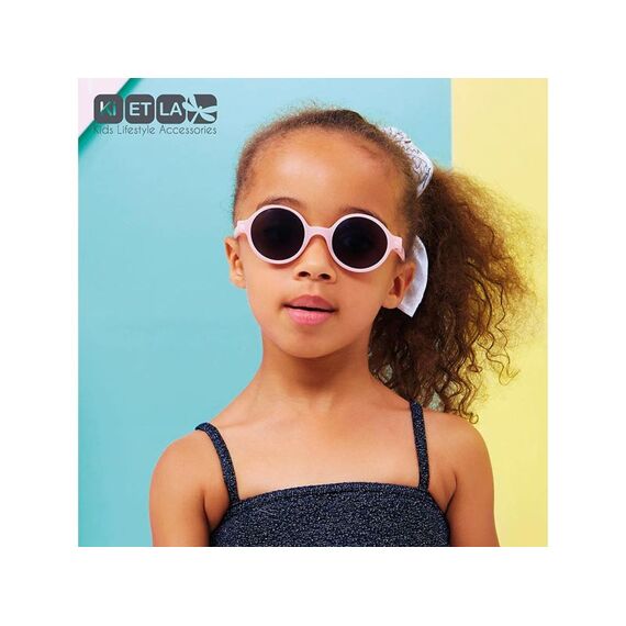 Ki Et La Zonnebril 6-9 Jaar Crazyg-Zag Round Pink