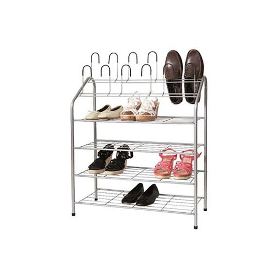 Shoe Rack 4 Levels + 6 Pairs Storage 69.5 X 27.5 X H88 Cm