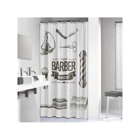 Barber Douchegordijn Zwart
