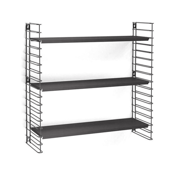 Tomado  Boekenrek -3 Verdiepingen -Zwart 70X21X68 Cm