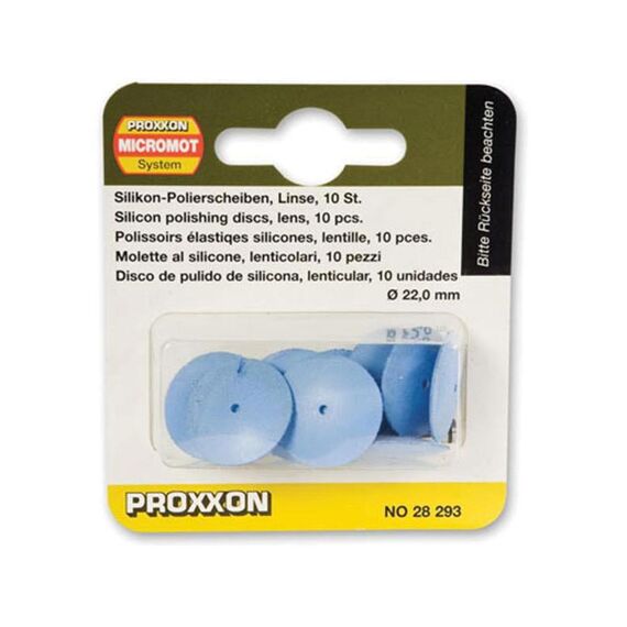 Proxxon Elastische Siliconen Polijststenen In Lens-Vorm., Ø 22Mm, 10 St. + Houder