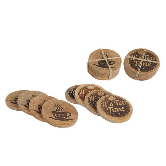 Onderzetter Mango Koffie/Thee D9Cm 2 Assortiment per stuk