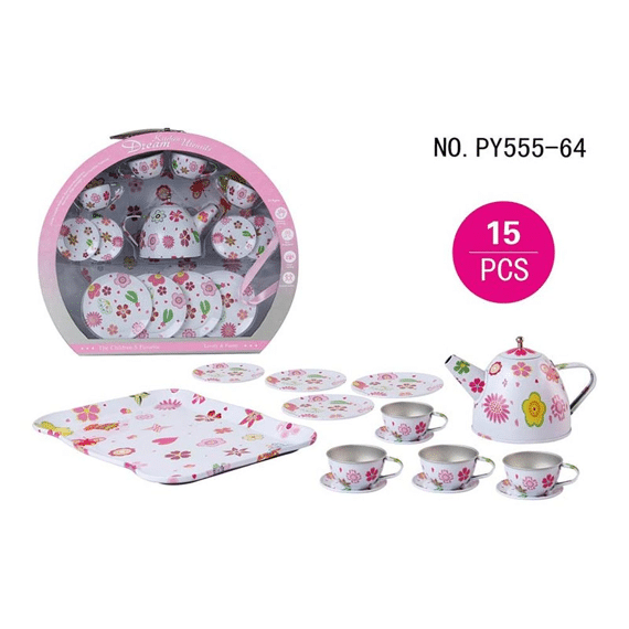 Tinnen Serviesset Set/15