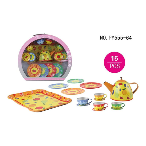 Tinnen Serviesset Set/15