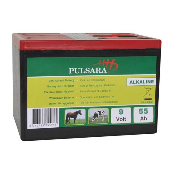 Pulsara Alkaline Batterij High Perf. 9V 55Ah Compact